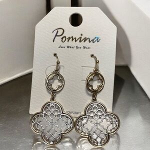 Gold and Silver Dangle Earrings